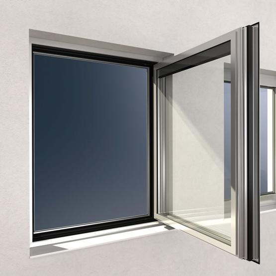 Алюминиевые спаренные окна AWS 120 CC.SI со встроенной солнцезащитой