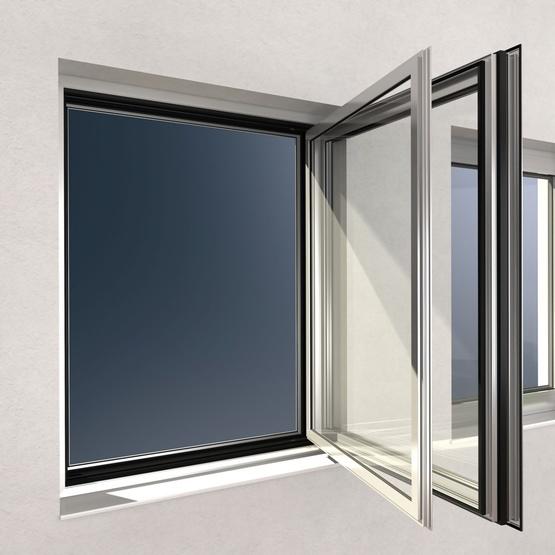 Алюминиевые спаренные окна AWS 120 CC.SI со встроенной солнцезащитой